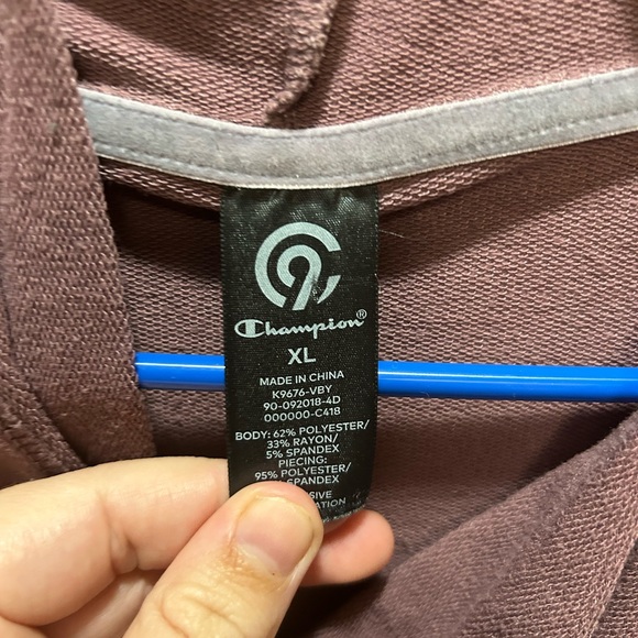 Champion Women's Purple Cowl Neck Hoodie - Picture 4 of 8